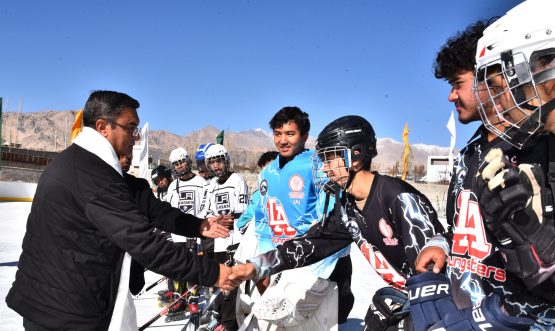 Housing & Urban Development Department Organises Roller Hockey Exhibition Match at STP Park, Agling Leh under the Commemoration of 150 Years of Vande Mataram.