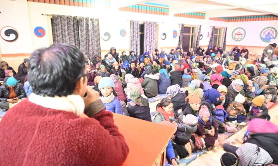 EC Phunchok Tashi Inaugurates Newly Constructed Community Hall at Gonyok Sani and Monks’ Cell at Khar Sani.