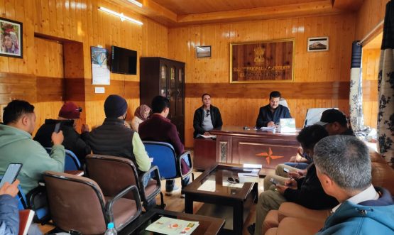 SDM Khaltse chairs meeting with officers of Sub Division Khaltse.