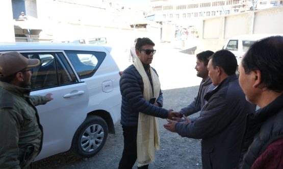 Commissioner Secretary Bhupesh Choudhury visits SIDCO Office Kargil.