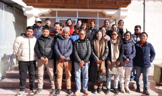 DC Office Leh, organised by DIPR Leh under the presence of AD DIPR Rigzin Yangdol (JKAS), AD DDK Khursheed Yousuf, Press Club Leh members, and officials from DIPR.