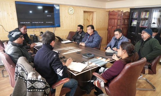 Secretary IT reviews progress of amended BharatNet implementation in Ladakh.