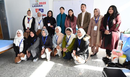 State Level India Skill Competition 2025 for Beauty Therapy held at GDC Kargil.