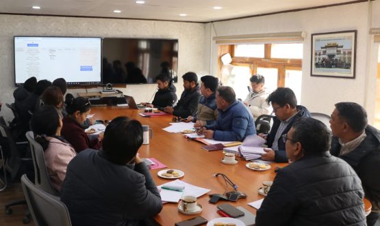 CPO Leh Reviews Progress of Vibrant Village Programme.