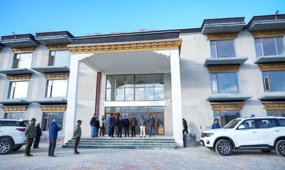 Chief Secretary Dr. Pawan Kotwal inspects key development projects in Leh.