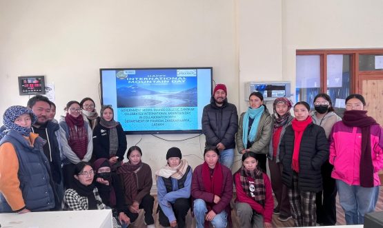 Government Model Degree College Zanskar Celebrates World Mountain Day.
