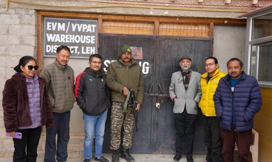 Chief Electoral Officer Conducts Quarterly Inspection of EVM/VVPAT Warehouse in Leh.