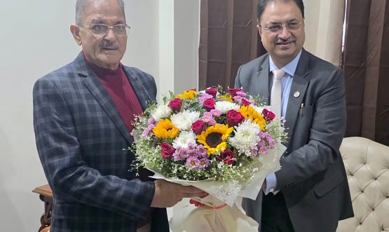 Amitava Chatterjee calls on LG Ladakh Kavinder Gupta.