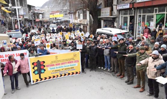 Acting CEC, Kacho Mohd Feroz Kicks Off Road Safety Month in Kargil.