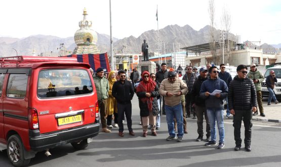 Road Safety Awareness Drive Launched in Leh under National Road Safety Month 2026.