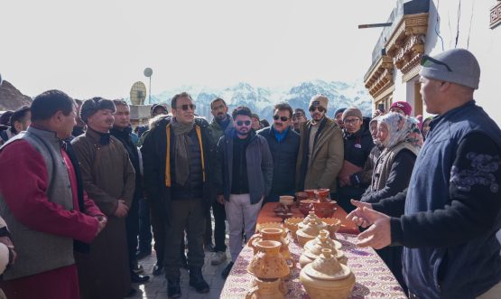 Chief Secretary Sh. Ashish Kundra undertakes public outreach and reviews key development Works in Ladakh.