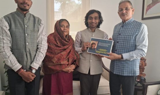 National Awardee Apoorv Om call on LG Ladakh in Delhi.