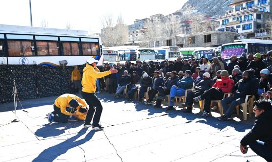ADC Kargil attends Road Safety Awareness Programme at Bus Stand.