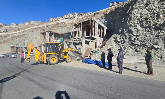 Continuation of Anti-Encroachment Drive and Road Safety Enforcement in Kargil Town.