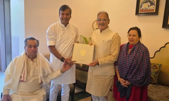 LG Ladakh meets MIT-WPU Founder Dr. Vishwanath, Dr. Rahul Karad in Pune.