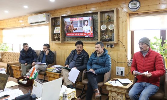 DC Leh Chairs Review Meeting on Jal Jeevan Mission.