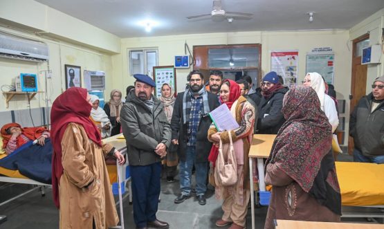 CEC Kargil Inspects Feasibility for Construction of New Building for 24×7 Urban PHC at Old District Hospital.