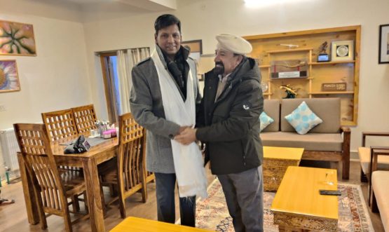 CEC Kargil Holds Courtesy Meeting with DGP Ladakh in Leh.