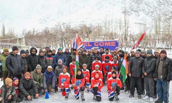 CEC Kargil Attends Ice Hockey Programme at Thuvina Village, Assures Support to Young Players.