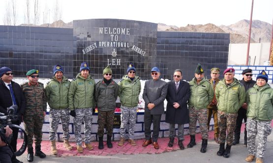 LG Kavinder inaugurates Parallel Taxi Track Project worth approx Rs 452 cr at Air Force Station Leh.