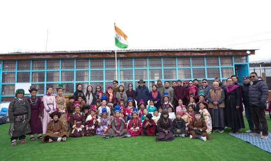 Chief Secretary Ashish Kundra inspects ongoing developmental projects in Leh town.