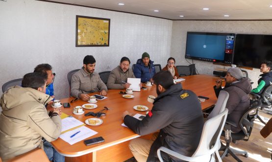 A review meeting was held under the chairmanship of the Additional District Development Commissioner (ADDC), Leh, Shri Sonam Norboo, JKAS, on 4th February 2025 at the VC Room, DC Office, Leh,