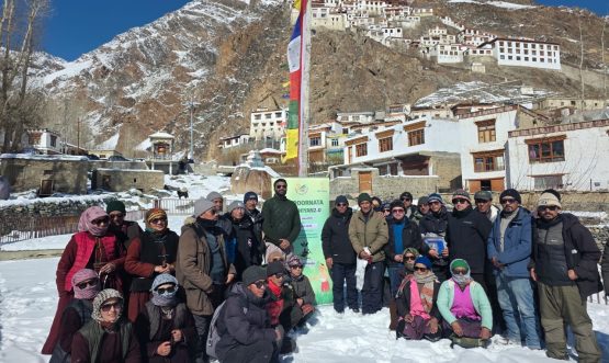 SDM Zanskar launches Sampoornta Abhiyan in Karsha block at -19°C.