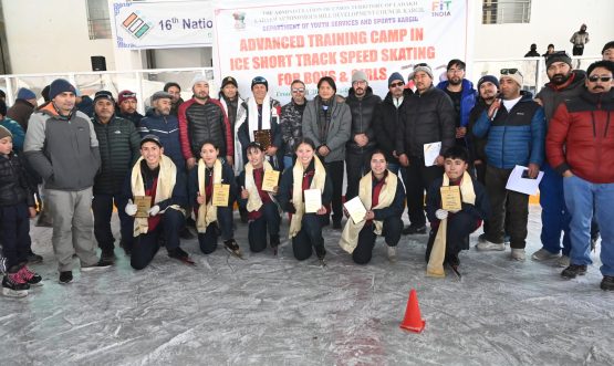 EC Kacho Mohd Feroz Graces Closing Ceremony of Ice Speed Skating Training Camp in Kargil.