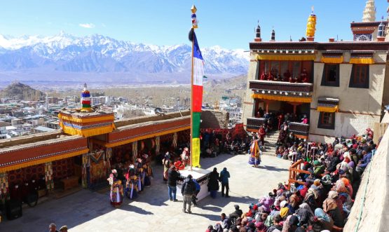 Chief Secretary Ashish Kundra attends Leh Dosmochey Festival, Witnesses Traditional Mask Dance at Leh Palace.