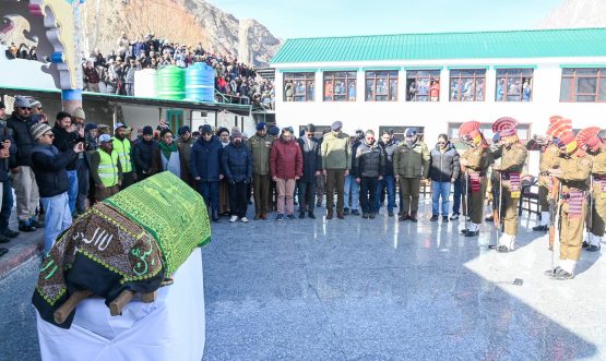 Chief Secretary, Ashish Kundra Attends Funeral of Qamar Ali Akhoon at Sankoo, Pays Tribute to Bereaved Family.