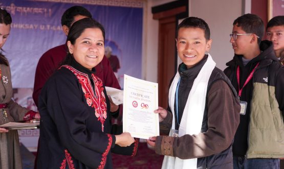 Administrative Secretary Smt. Bhanu Prabha Attends 7th Edition of Winter Free Tuition Centre at Thiksey Leh.