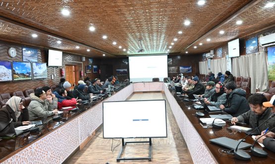 E-Office Training Session for District Officers held at conference hall, Baroo.