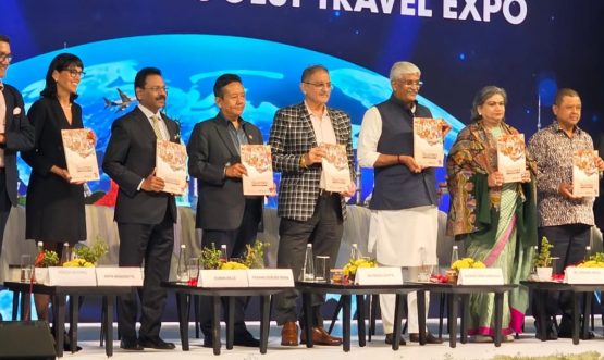 Shekhawat, LG Kavinder Promote Ladakh as Year-Round Global Tourism Hub at SATTE 2026 in New Delhi.