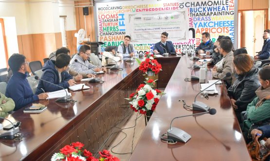 Administrative Secretary Chairs Interaction with Entrepreneurs and Stakeholders in Leh.