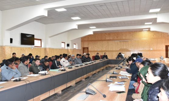 CEO Leh virtually reviews preparations for Special Intensive Revision of Electoral Rolls at Conference Hall of SDM Office Complex Diskit, Nubra.