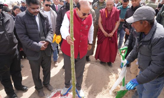 Vinai Kumar Saxena Leads Indus River Green Corridor Push to Expand Ladakh’s Forest Cover.