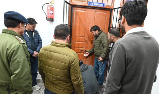 DC Kargil conducts quarterly inspection of EVM/VVPAT warehouse at Kurbathang.