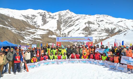 CEC Kargil Attends Closing Ceremony of First-Ever State Snow Ski Championship at Umba Yakza.