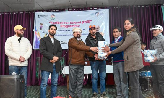 CEC Kargil Attends Football for Schools Programme at PM SHRI JNV Kargil.
