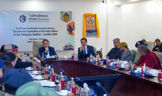 Preparations gain momentum for the Sacred Buddha Relics exposition in Ladakh.