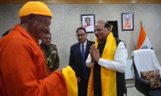 L-G VK Saxena meets Rinpoches to review preparations for Sacred Exposition of Holy Relics of Lord Buddha in Leh and Zanskar.