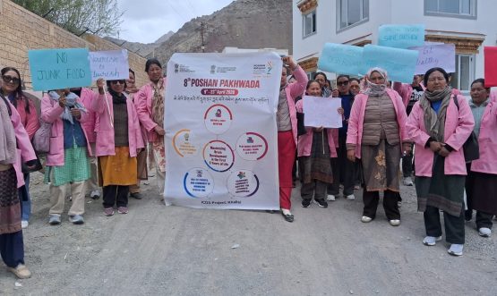 As per the directions of the District Programme Officer, ICDS Project, Leh, the ICDS Project Khaltse successfully launched Poshan Pakhwada.