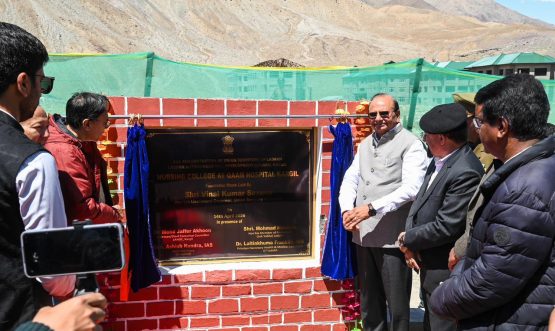 L-G Vinai Kumar Saxena attends Hospital-renaming ceremony in Kargil.