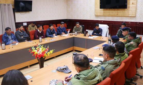 The Additional Deputy Commissioner (ADC), Leh, Shri Mukul Beniwal, IAS, chaired a meeting today at the Conference Hall, DC Office Leh.