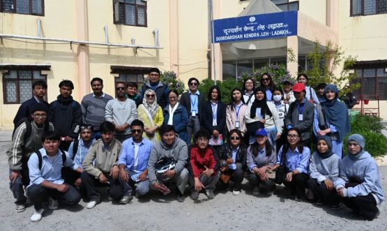 Mass Communication Students of EJM college, Leh Visit AIR and Doordarshan Leh.