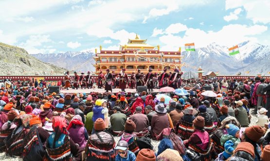 Large Turnout Recorded at Holy Relic Display, Photang Gompa Karsha.