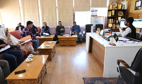DC and ADDC Kargil Review Water Supply Schemes in Chiktan and Sankoo Areas.
