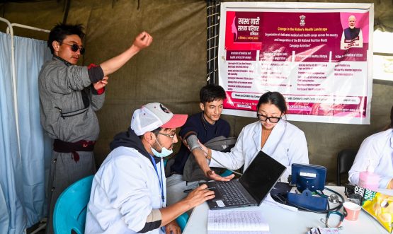 Health Camp Organized at Karsha Gompa During Sacred Holy Relics.