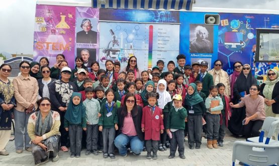 STEM Lab Bus Inspires Students at Kuzey School, Leh .