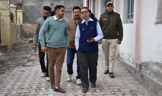 DC Drass visits various locations to inspect developmental works.